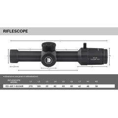 AR 1-6x24 ED FFP MRAD 1 ST