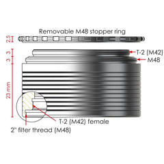 adapter 2" till T2 EN STL