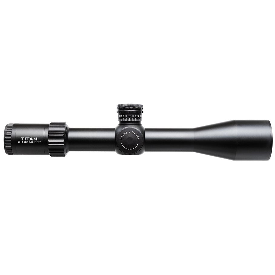Titan 3-18x50 FFP MIL Belyst 34 MM