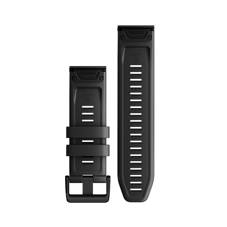 Armband QuickFit Silikon 26 mm Black SVART / EN STL