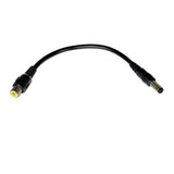 Adapterkabel 5,5/2,1 mm Hane Till Värmeband Med RCA Kontakt EN STL