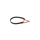 Hundhalsband Halvstryp Läder 12 mm/40 cm SVART / EN STL