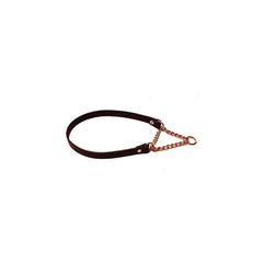 Hundhalsband Halvstryp Läder 12 mm/40 cm SVART / EN STL