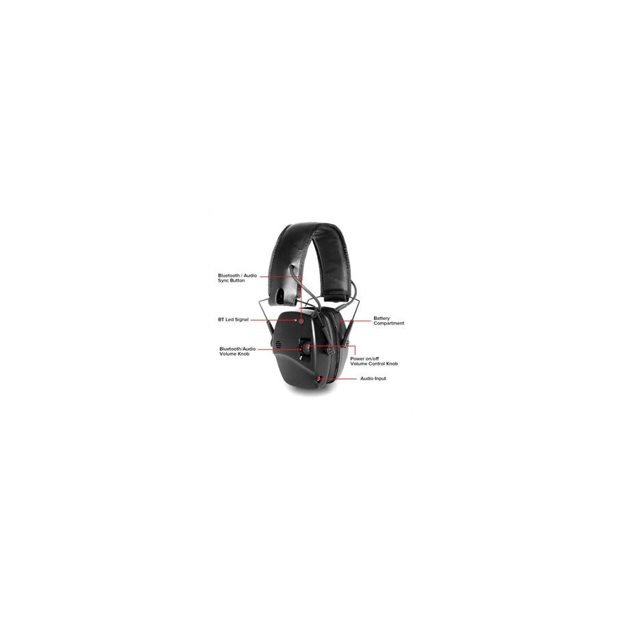 Hörselskydd EM030B Bluetooth 3,5 mm Ingång GRÖN / EN STL