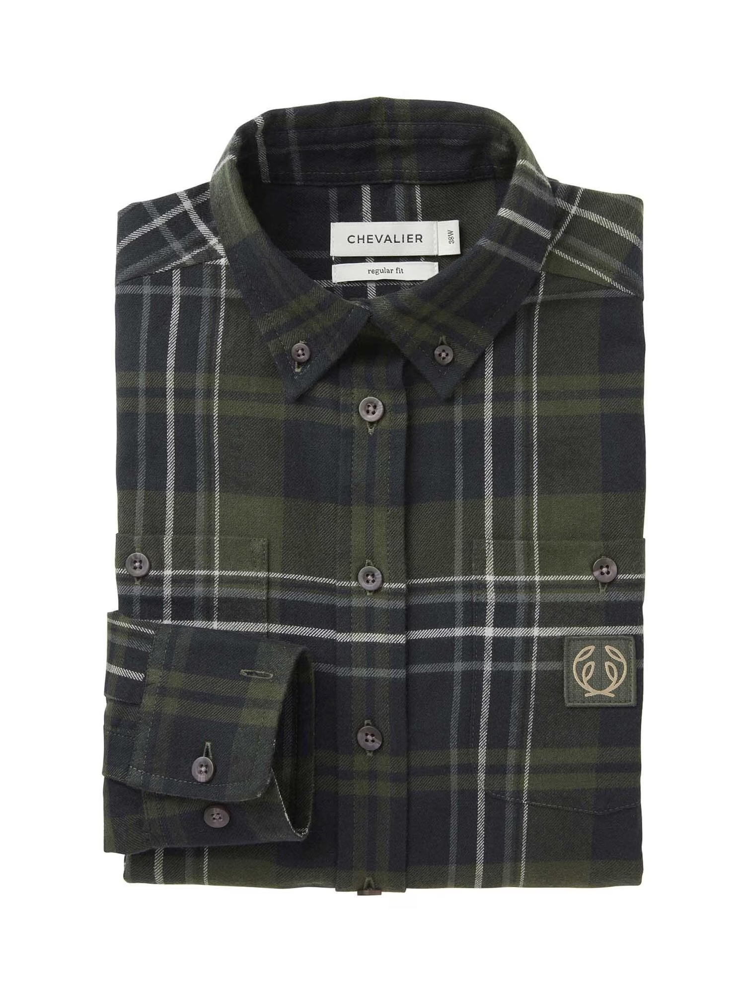Heron Flannel Shirt Women OCTOBER GREEN CHECKED / 46