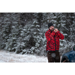 Jämtland Pixel Jacka RÖD/SVART / M