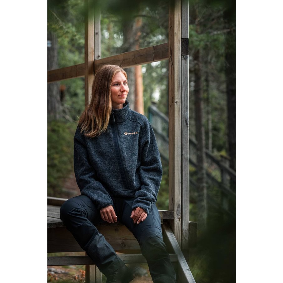 Hotagen Ulltröja Windstopper GRÅBLÅ / XL