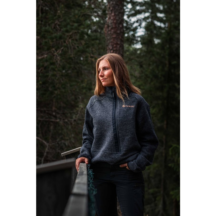 Hotagen Ulltröja Windstopper GRÅBLÅ / XL