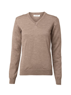 Blaise V-Neck Merino Pullover Women WALNUT / 40W
