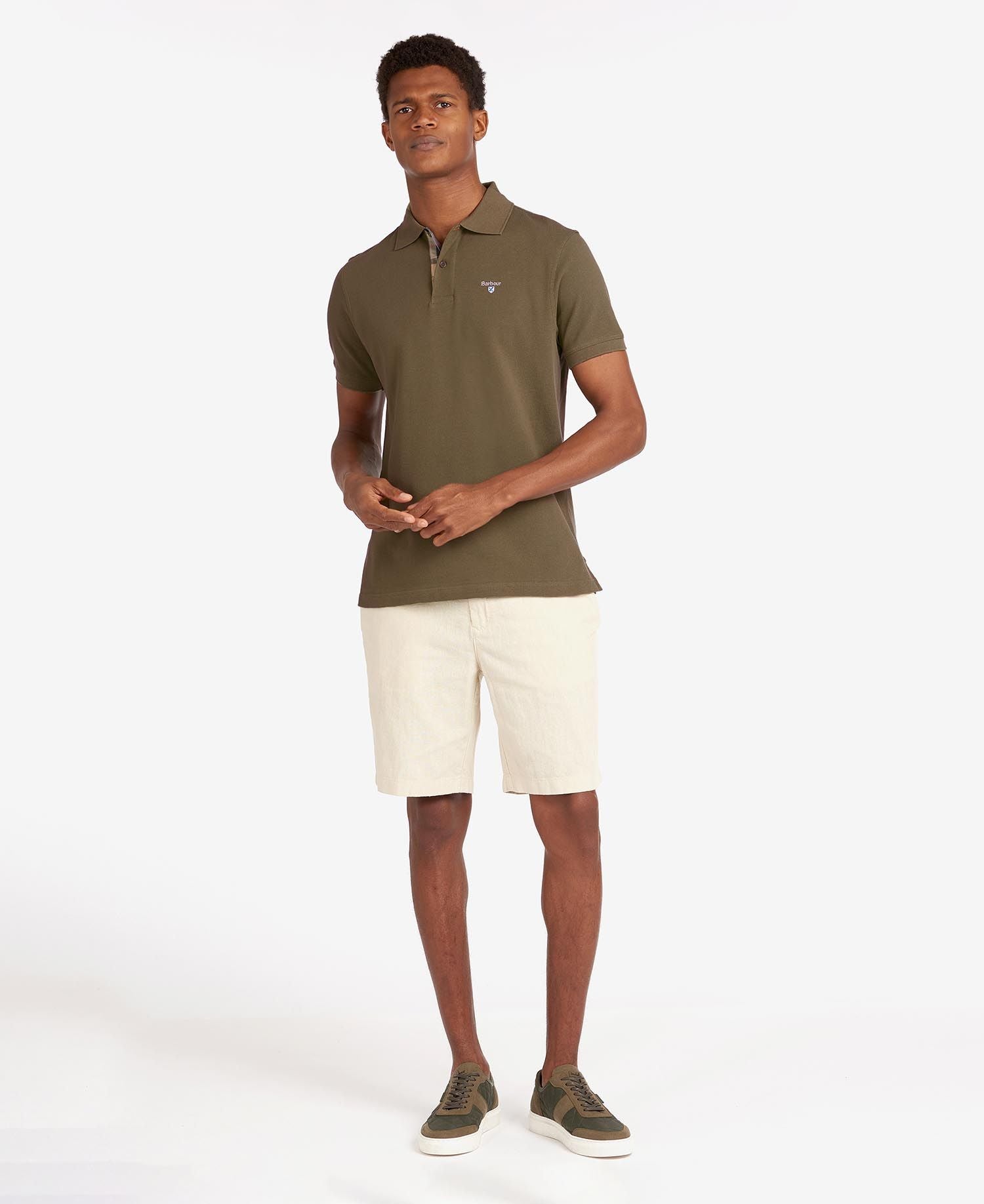 Tartan Pique Polo Men DARK OLIVE / L