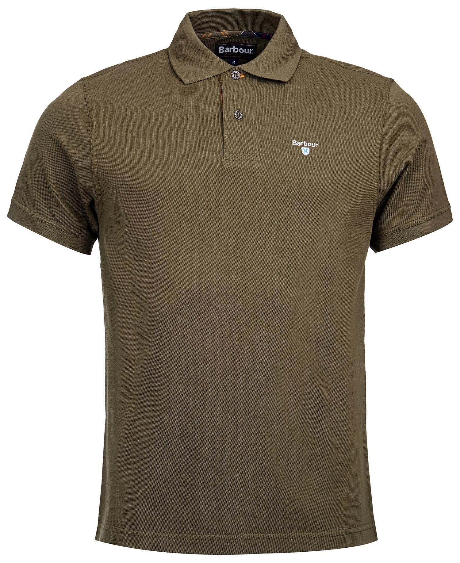 Tartan Pique Polo Men DARK OLIVE / XL