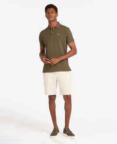Tartan Pique Polo Men DARK OLIVE / XL