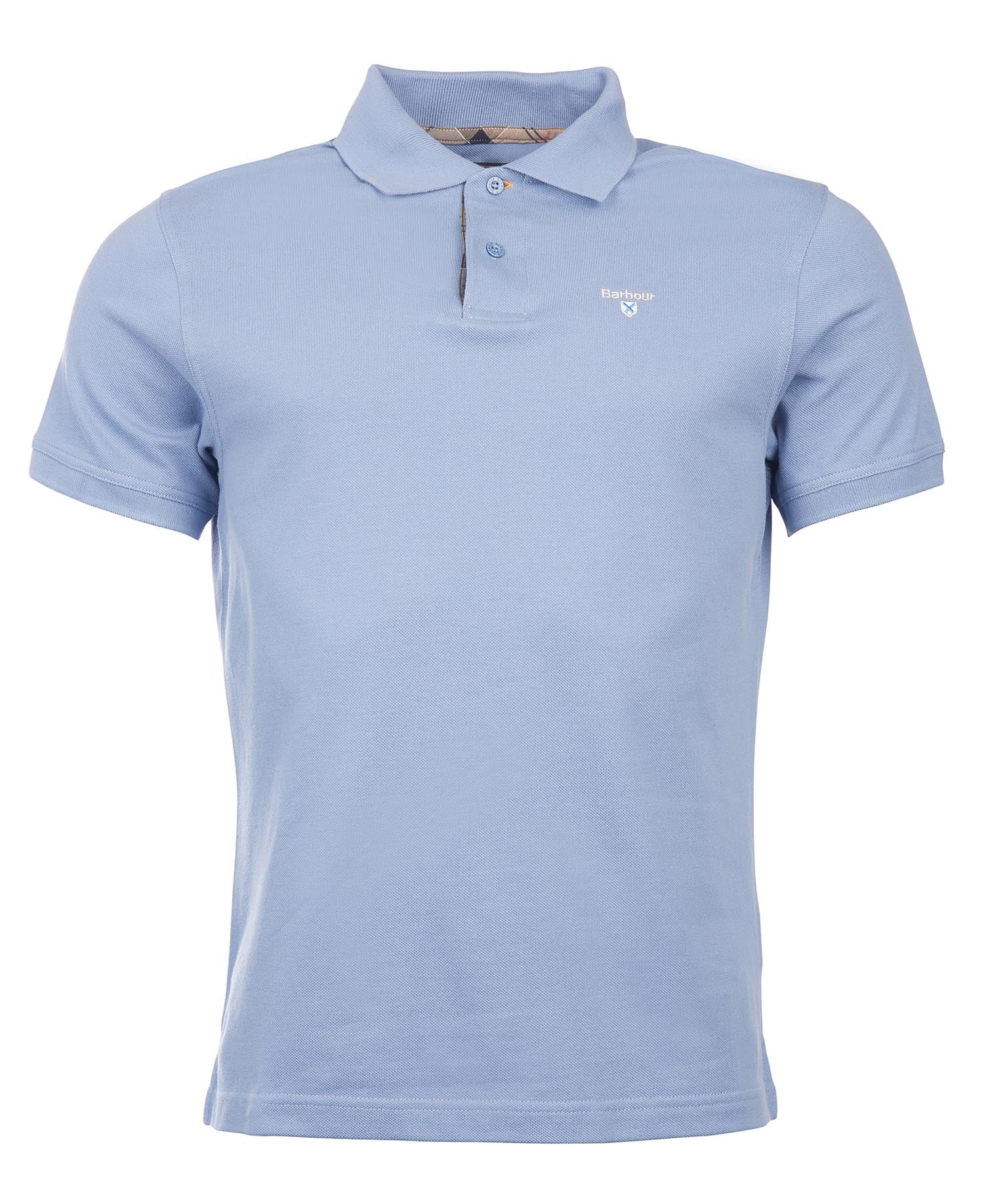 Tartan Pique Polo Men SKY MARL / XXL