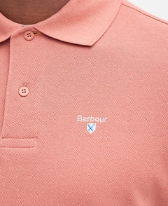 Tartan Pique Polo Men PINK CLAY / L