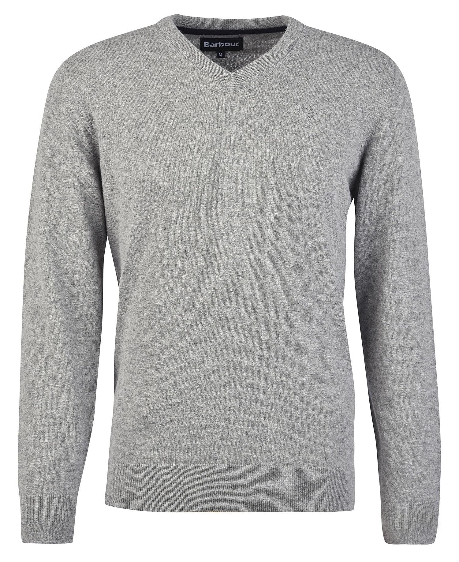 Essential Lambswool V Neck MID GREY MARL / XL