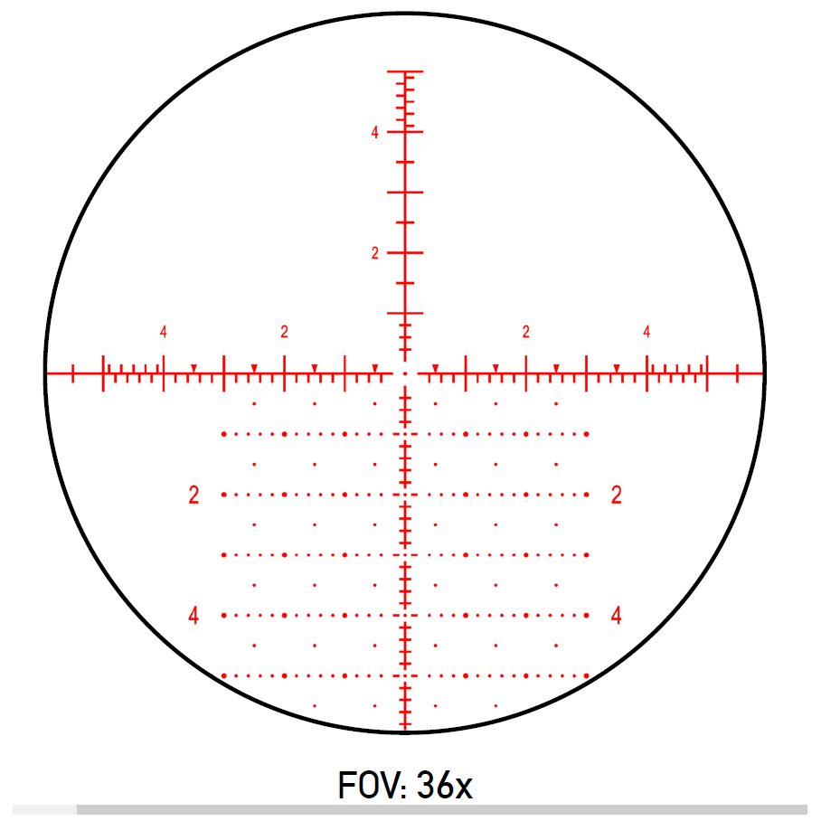Theos 6-36x56 FFP APR-2D MRAD Belyst Långhålls Sikte 34 MM