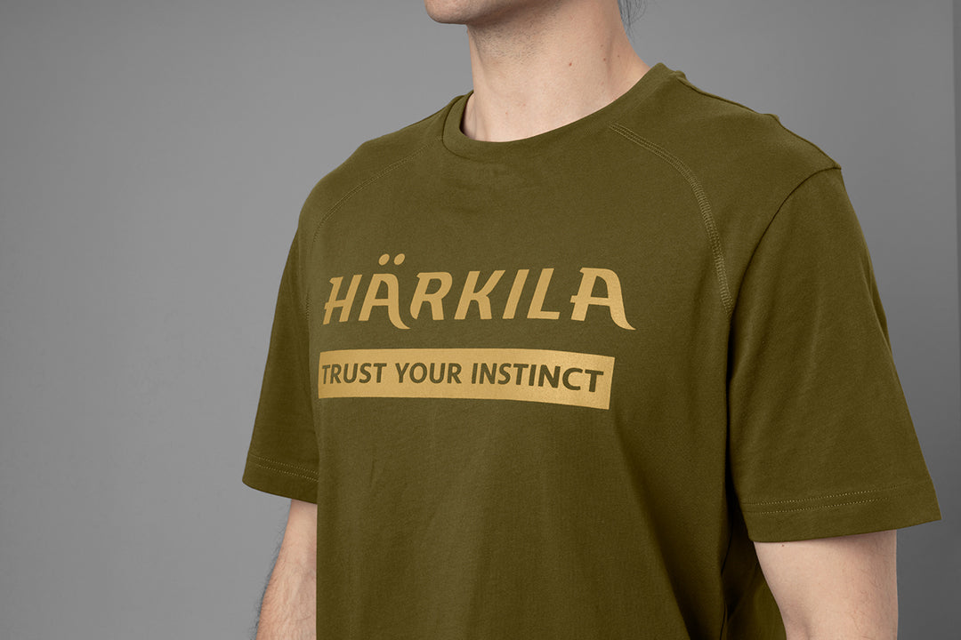 Logo t-shirt 2-pack ANTIQUE SAND/DARK OLIVE / XL