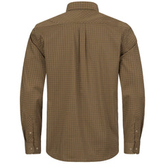 Men's Stretch Shirt Serge OLIVE/GREY CHECKED / L
