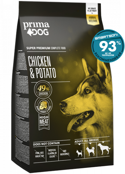 Dog Adult All Breed Kyckling och Potatis, 2kg eller 10 kg SMAK KYCKLING OCH POTATIS & MÄNGD 2 KG