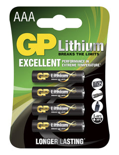 AAA-litiumbatteri 1.5V, 24LF-2U4, 4-pack SVART / EN STL
