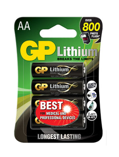 AA-litiumbatteri 1.5V, 15LF-2U4, 4-pack SVART / EN STL