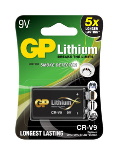 9V lithiumbatteri CRV9SD-2U1, 1-pack SVART / EN STL