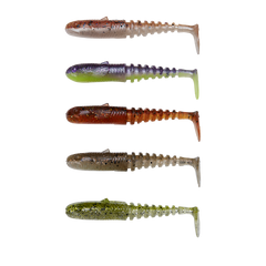 Gobster Shad Mix 5-pack CLEAR WATER MIX / 7,5 CM