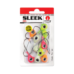 Sleek Jig 10 stycken GLOW / KROKSTORLEK 2/0 OCH 7 GRAM