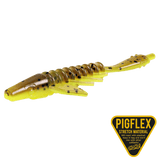 Pigster Gecko 8,5cm 2,5 gram 4 stycken BROWN CHARTREUSE FLAKE / 8,5 CM
