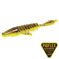 Pigster Gecko 8,5cm 2,5 gram 4 stycken BROWN CHARTREUSE FLAKE / 8,5 CM