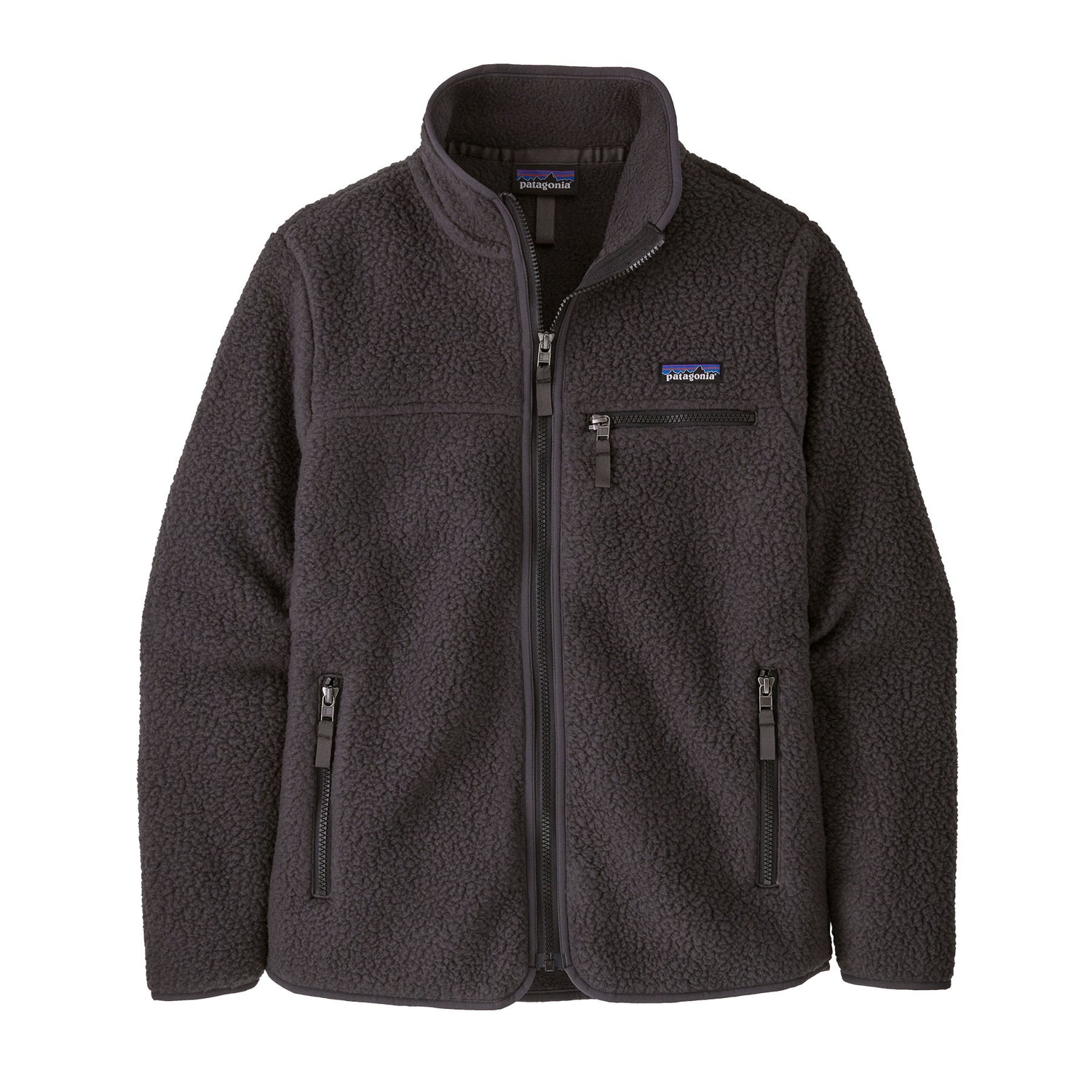 Women's Retro Pile Fleece Jacket INK BLACK / M