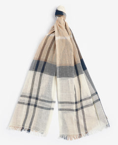 Abigail Tartan halsduk ANTIQUE WHITE/PINK / EN STL