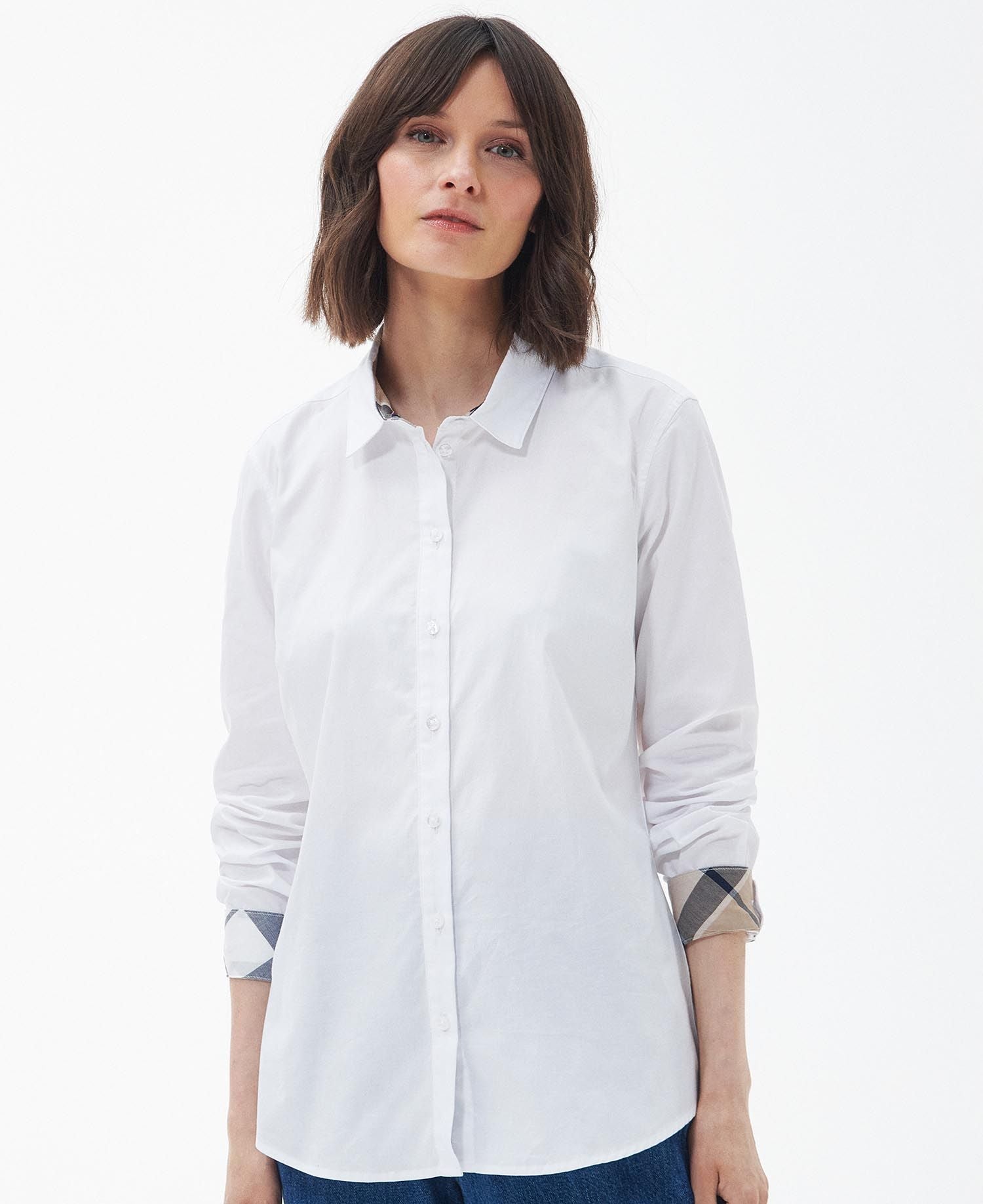 Derwent Skjorta WHITE/PRIMROSE HESSIAN / 10