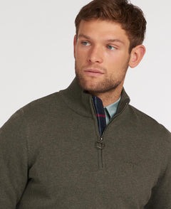 Cotton Half zip Men OLIVE MARL / M
