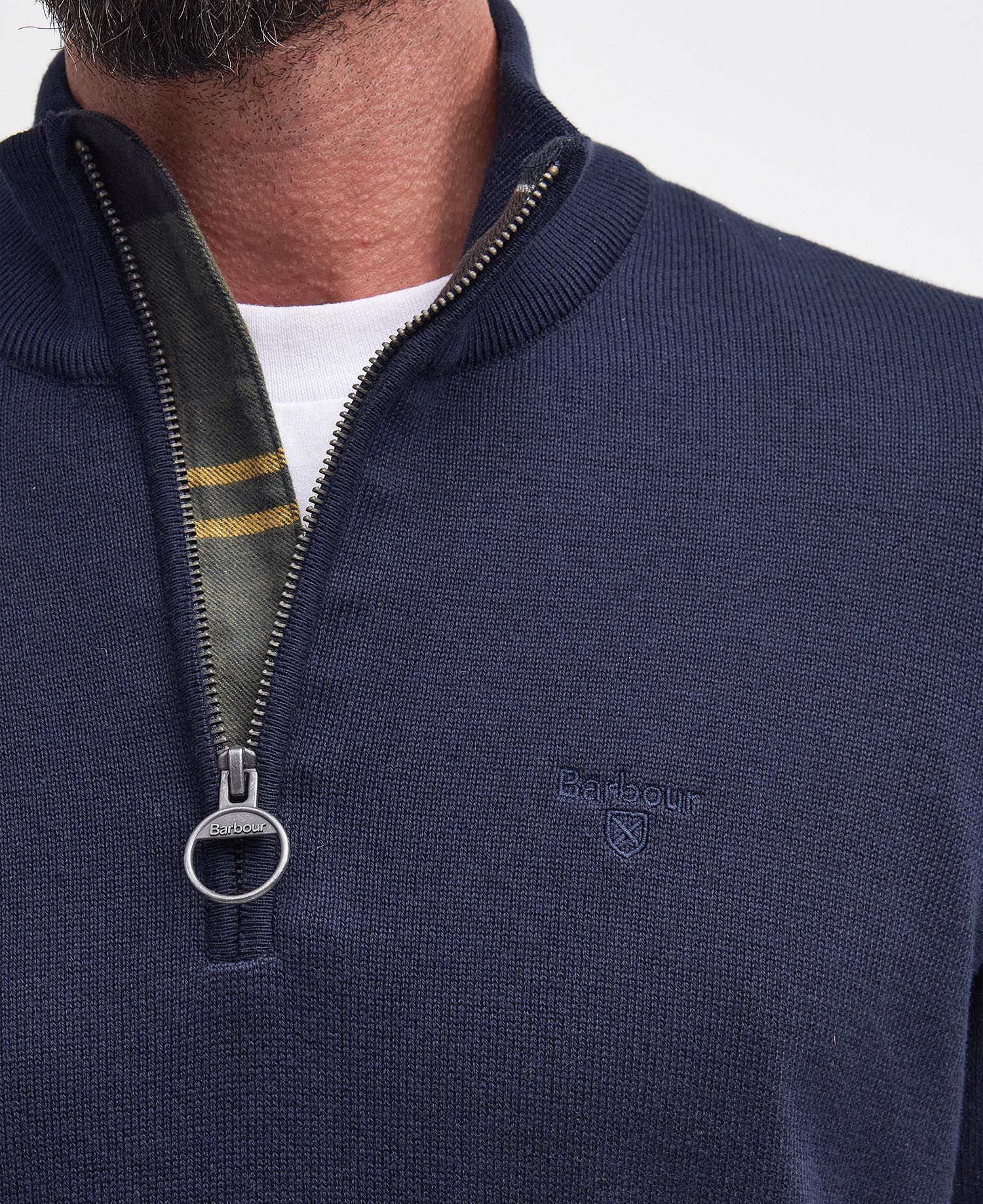 Cotton Half zip Men NAVY / XL