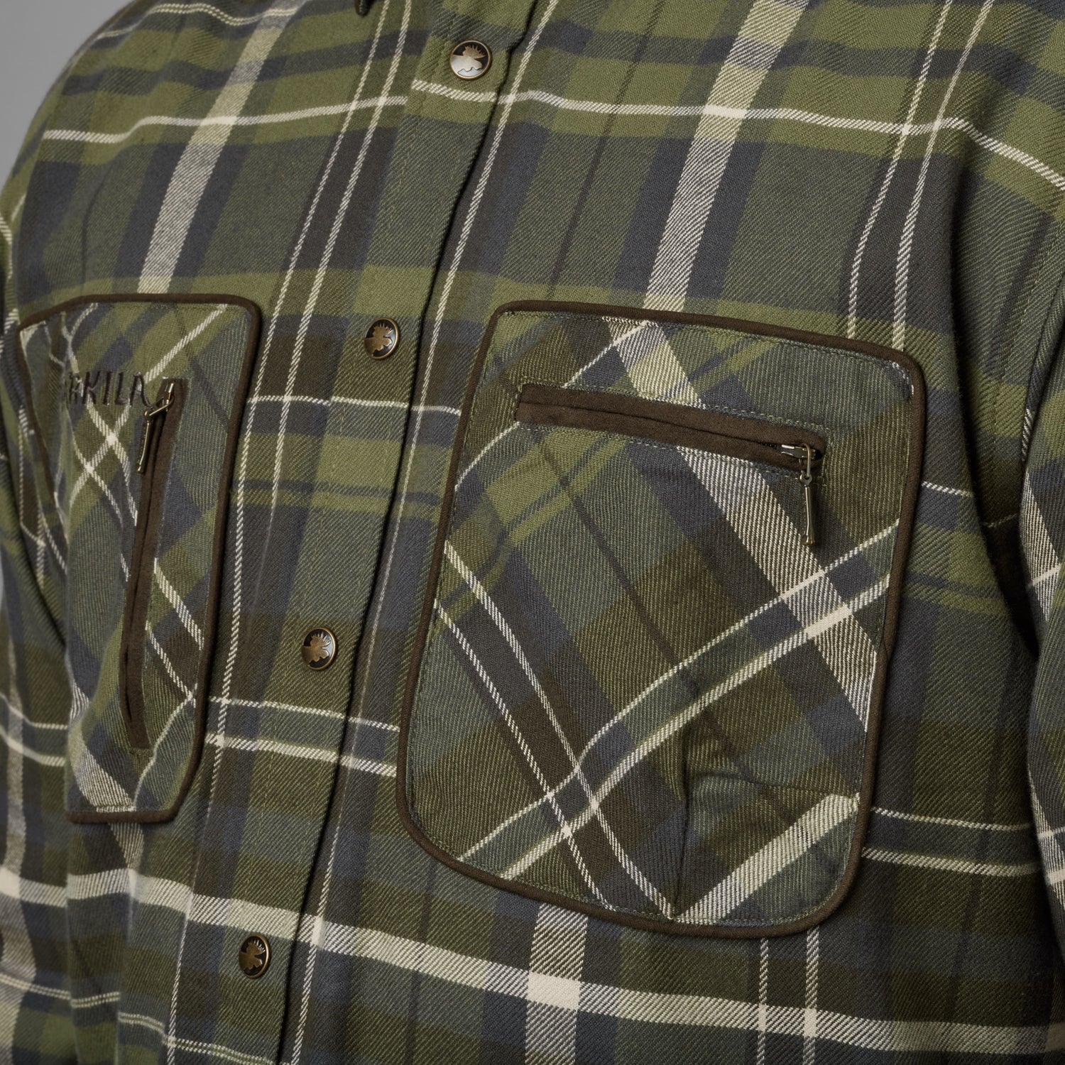 Skjorta Pajala OLIVE CHECK / XXL