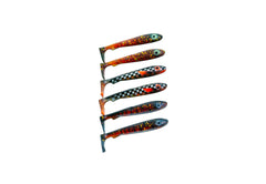 McRubber Bass 6-pack MIX MOTOROIL / 8CM / 4,8G