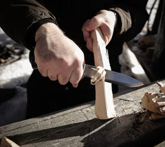 No.14 Swedish Forest Knife Masurbjörk MASURBJÖRK MED TÄNDSTÅL / ONE SIZE
