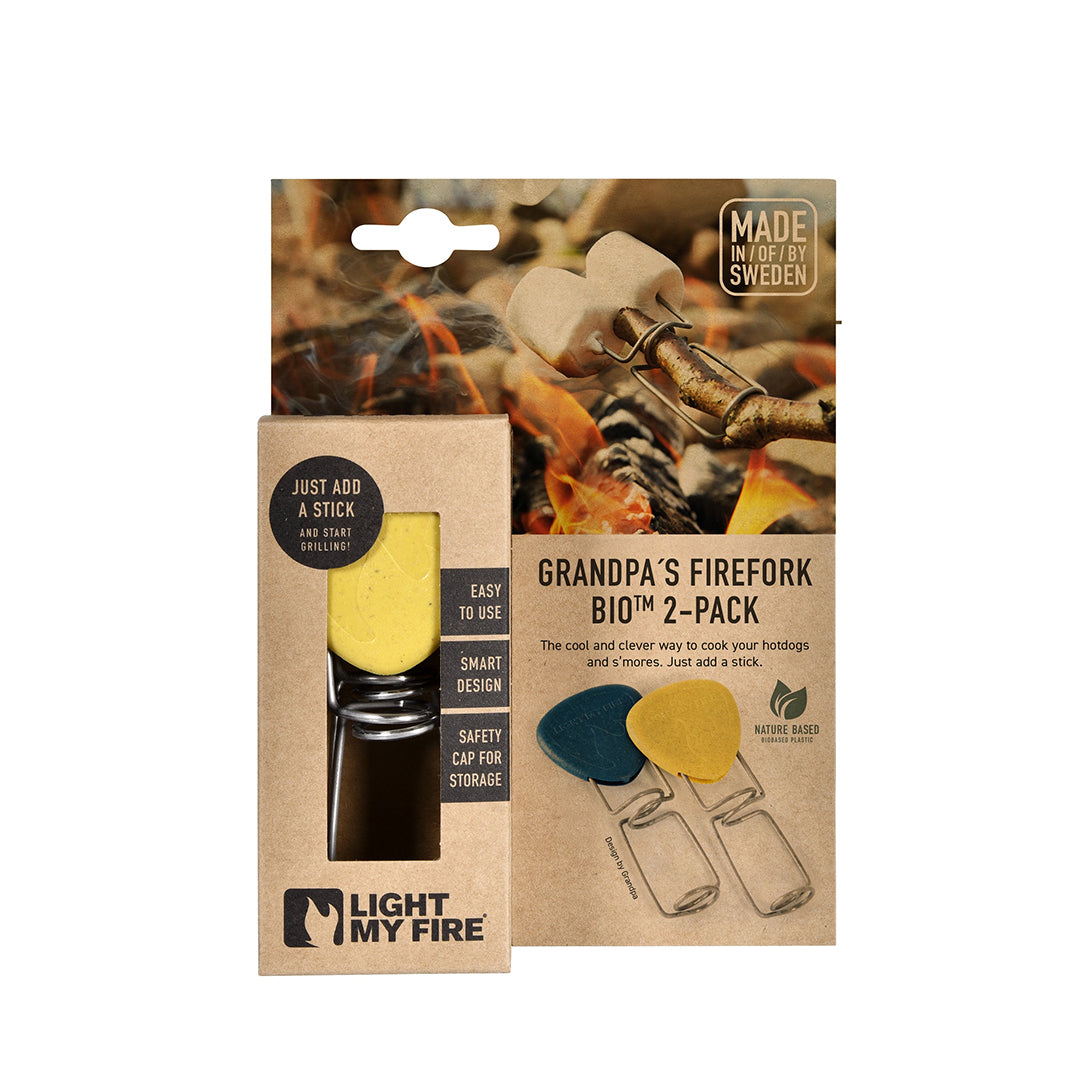 GrandPa´s FireFork 2-pack MUSTYYELLOW/HAZYBLUE / 103X47X19 MM