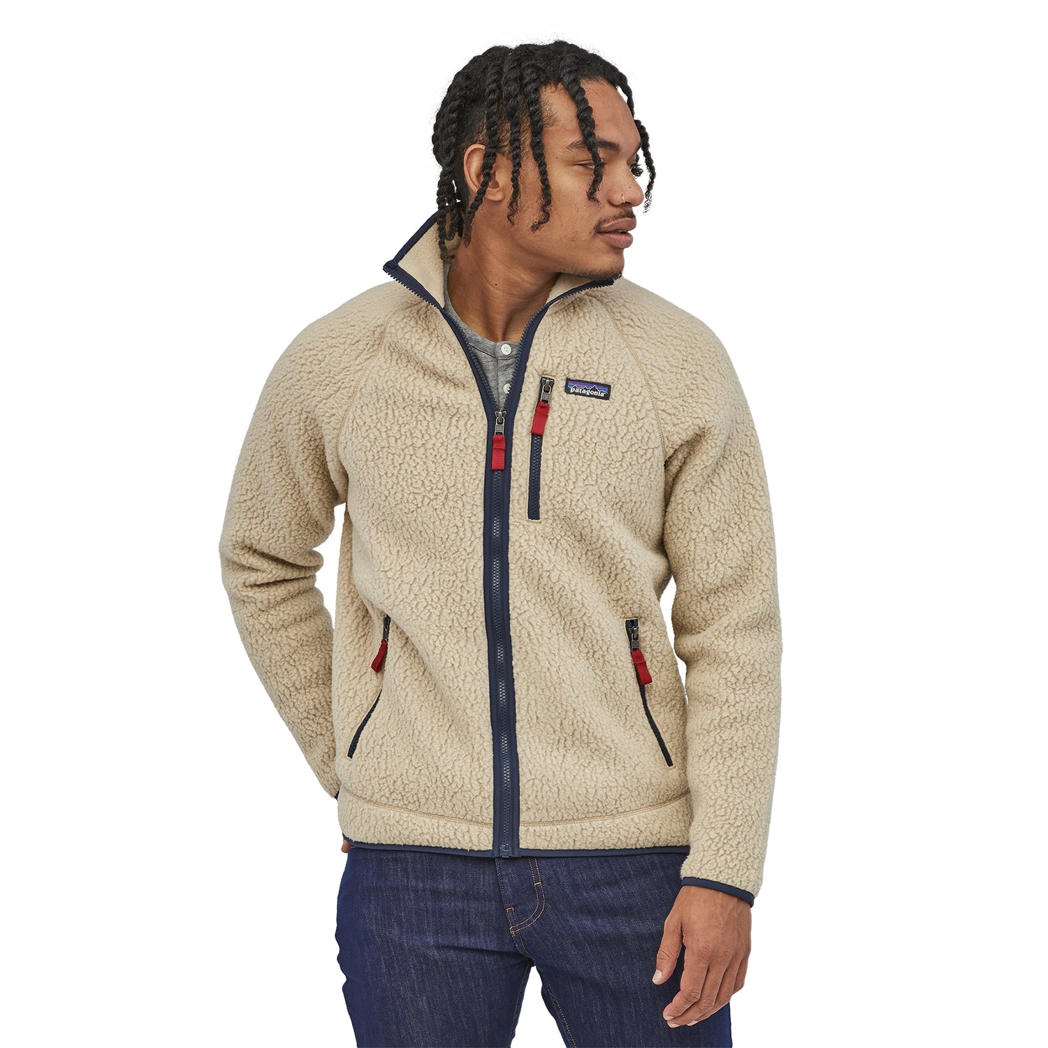 Men's Retro Pile Fleece Jacket EL CAP KHAKI / S