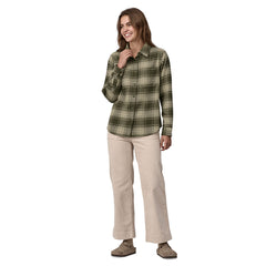 Women's Fjord Flannel Shirt PINE NEEDLE GREEN / XS