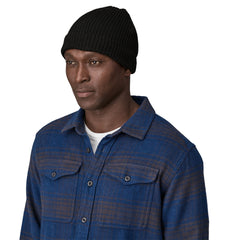 Fishermans Rolled Beanie BLACK / EN STL