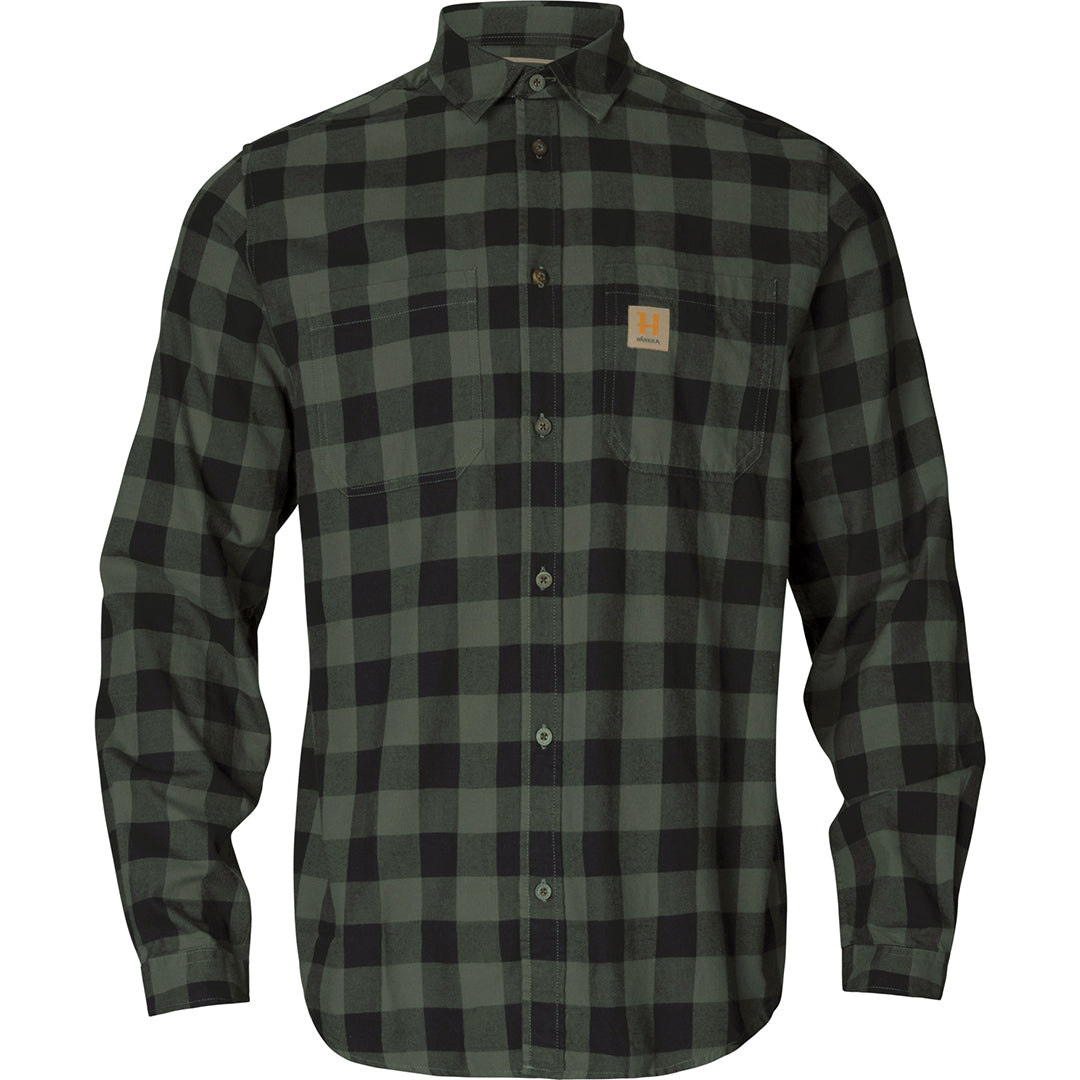Scandinavian L/S Skjorta GREEN CHECK / M