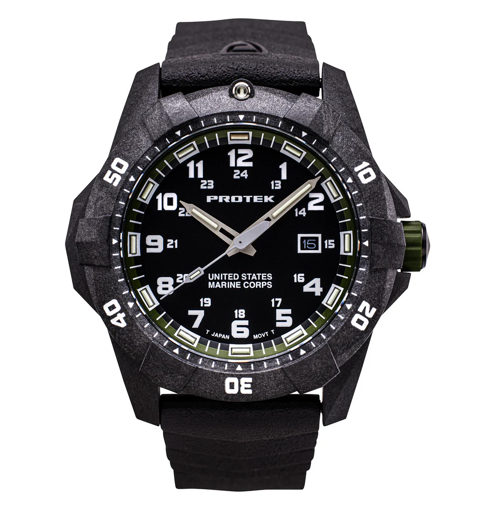 Carbon Composite Dive Series 1010 USMC SVART GRÖN MED SVART ARMBAND / 1 ST / EN STL