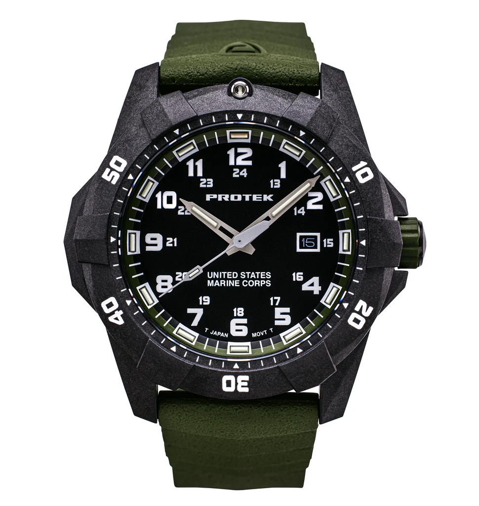 Carbon Composite Dive Series 1010 USMC SVART GRÖN MED GRÖNT ARMBAND / 1 ST / EN STL