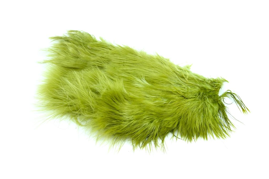 Mini Birds Fur WHITE DYED OLIVE / ONE SIZE