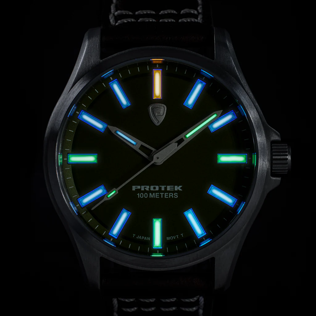 ProTek Field Series 3000 Titan TITAN BLÅ URTAVLA DARK TAN LÄDERARMBAND / 1 ST / EN STL