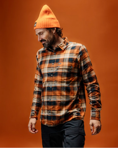 Järpen Plaid Flannel Shirt BRICK / L
