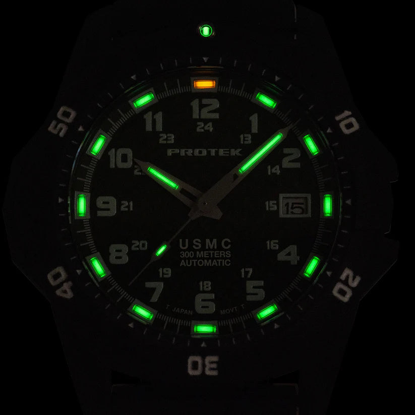 Protek Automatic Carbon USMC Dive Series 1210 SVART D SAND MED SVART ARMBAND / 1 ST / EN STL