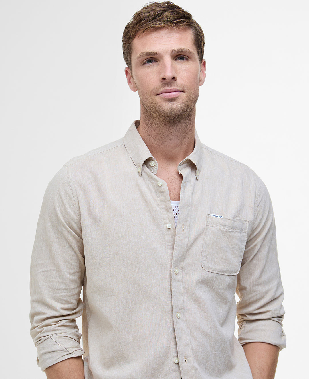 Nelson Tailored Shirt Men STONE / L